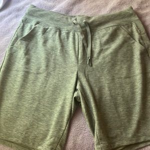 Grey sweat pant shorts